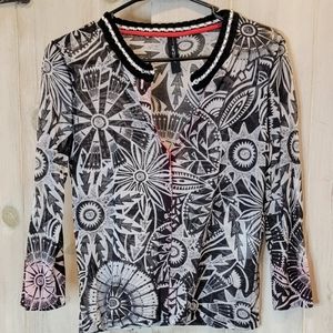 Marc Cain Patterned Sheer Top